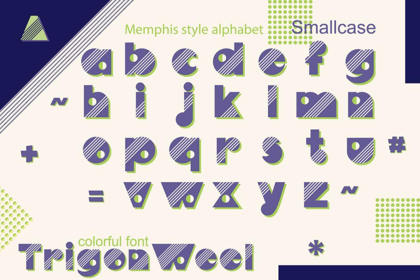Memphis estilo decorativo alfabeto, tipo de letra. pop arte Fonte para slogan gráfico imprimir, hipster moda, geométrico padrão, vintage poster vetor
