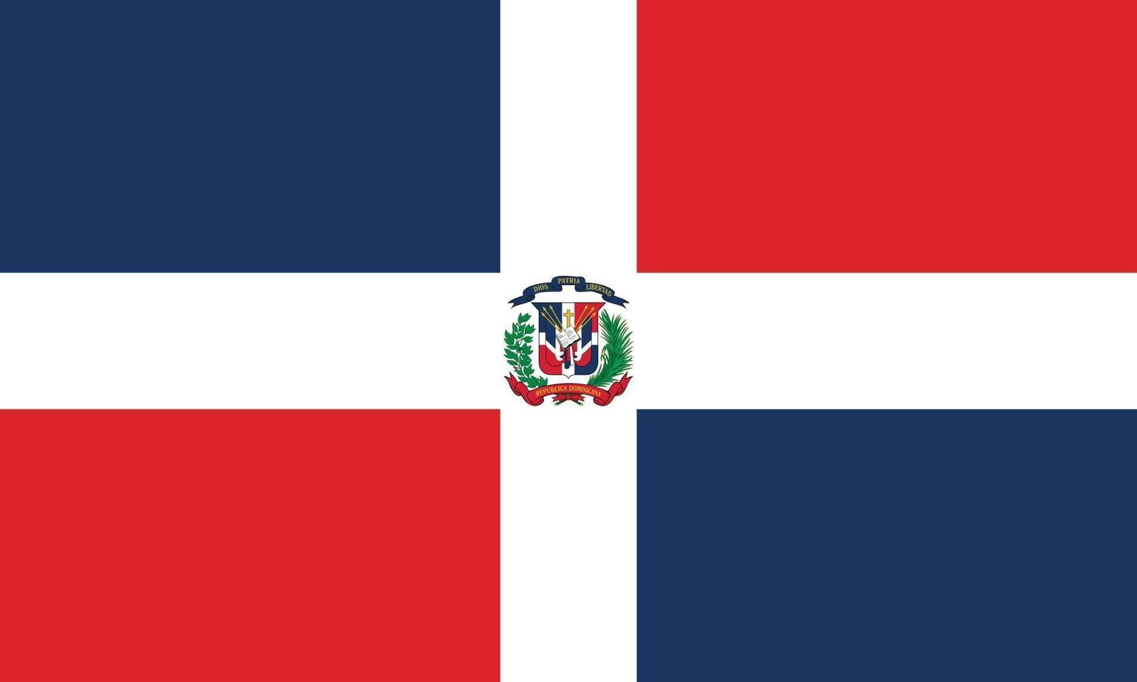 ilustração vetorial da bandeira da república dominicana vetor