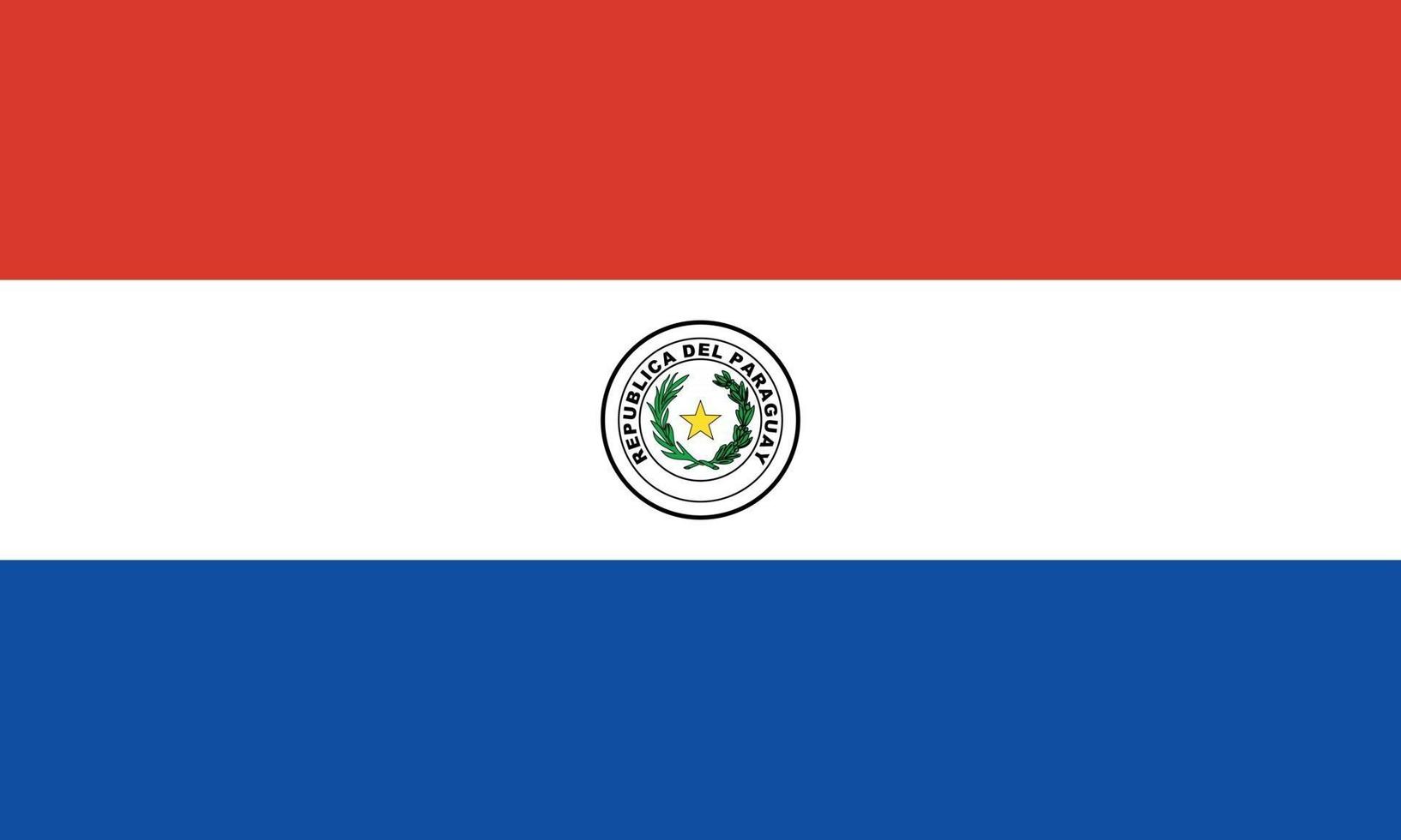 ilustração vetorial da bandeira do paraguai vetor