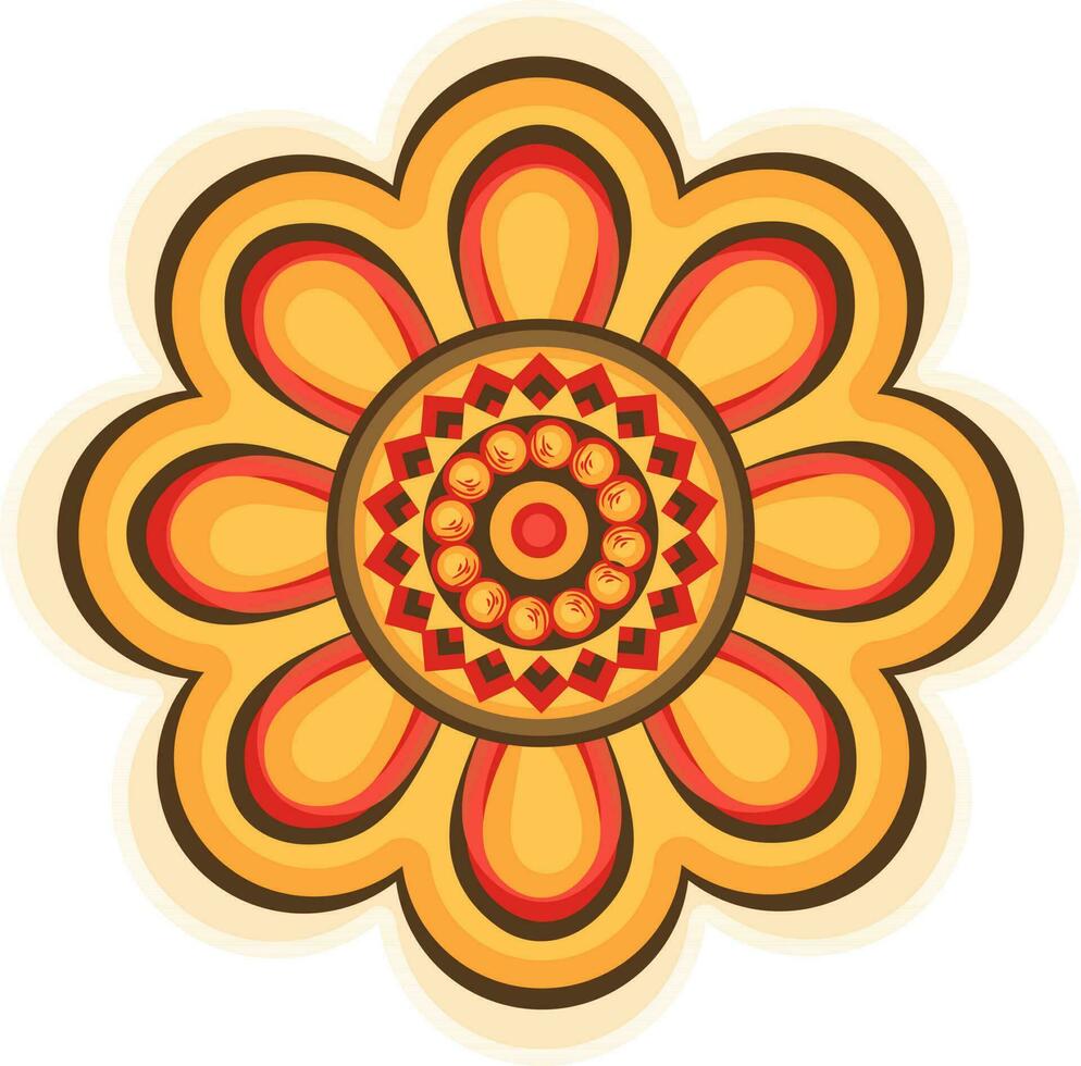 lindo design de mandala floral. vetor