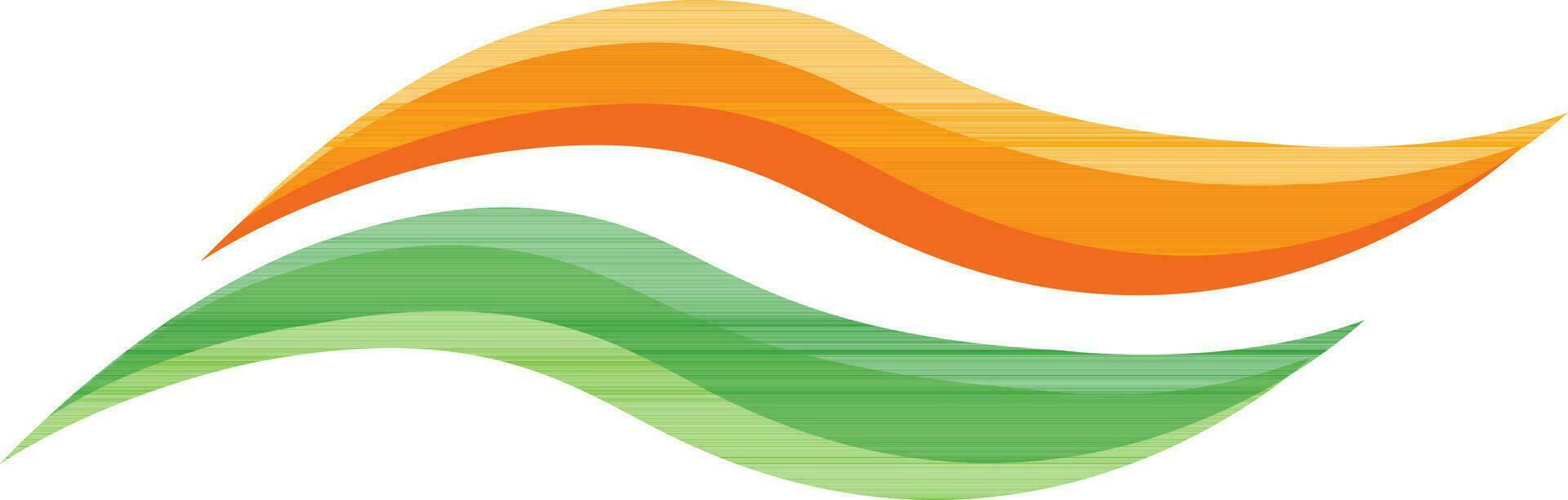 indiano bandeira cor ondas para república dia celebração. vetor