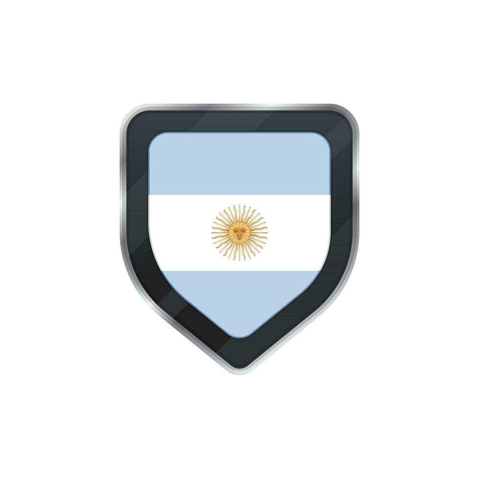 ilustração do escudo fez de Argentina bandeira. vetor
