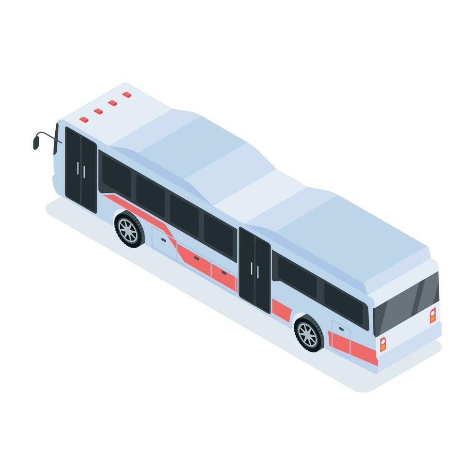 isométrico ícone do público transporte vetor