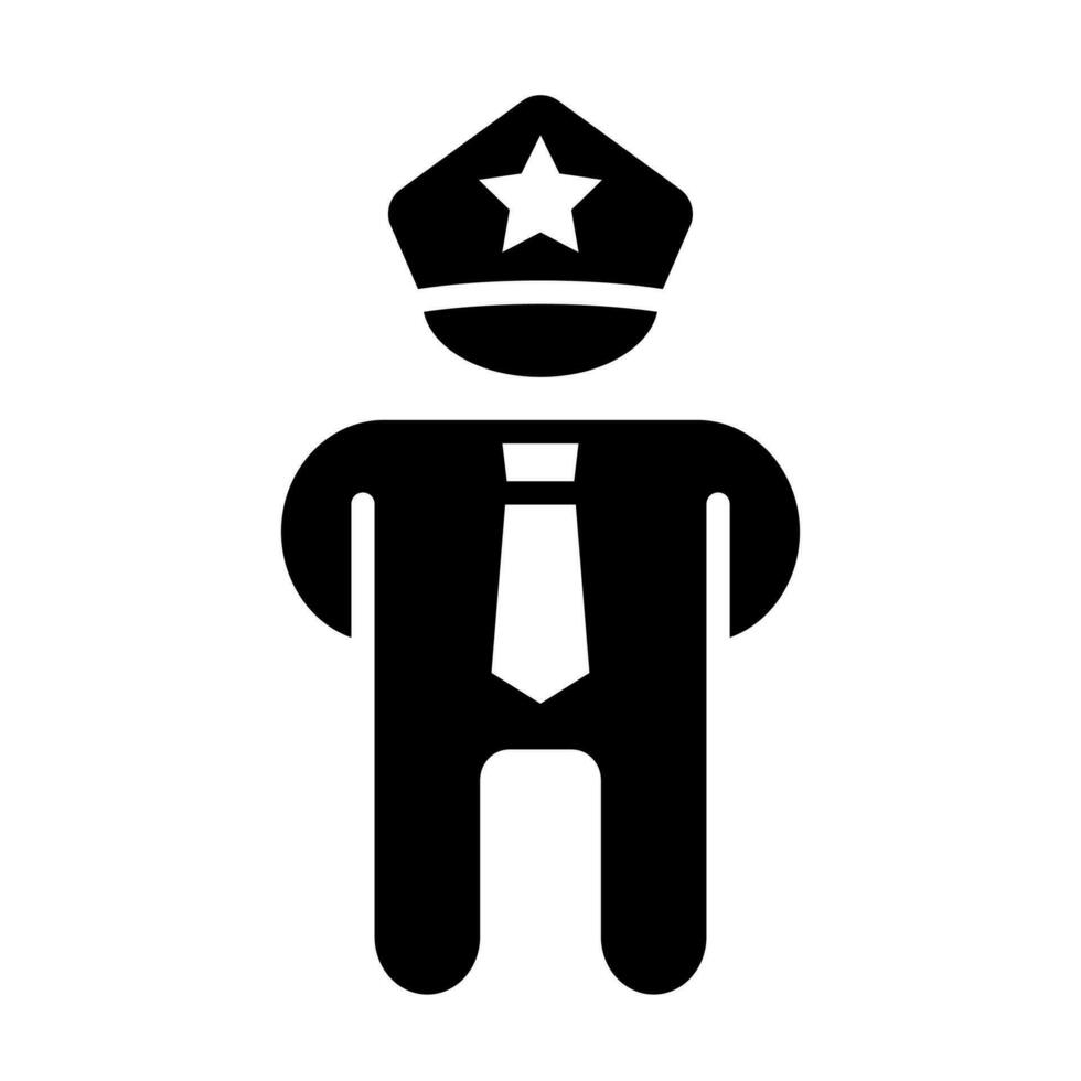 policial glifo ícone Projeto vetor
