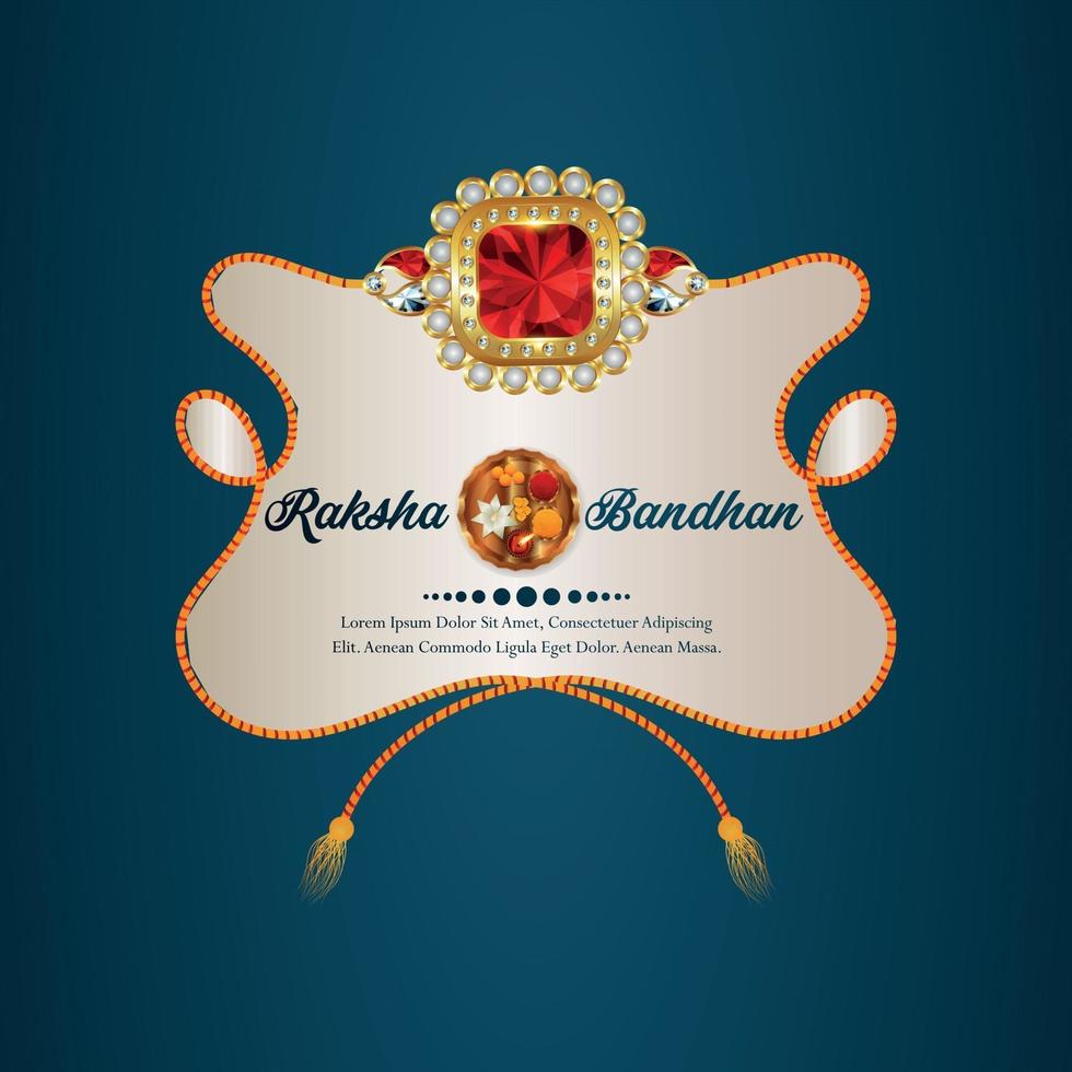 fundo de celebração raksha bandhan com vetor rakhi