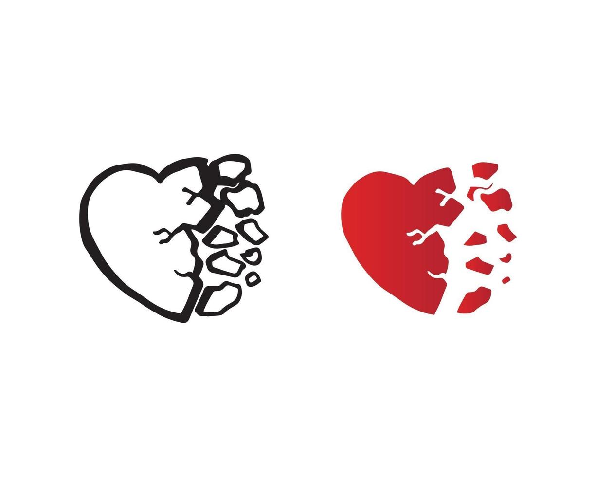 Logotipo do amor e símbolos do dia dos namorados aplicativo de ícones de modelo vetor