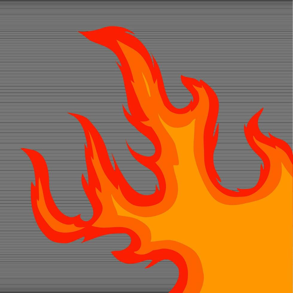 fogo e chamas, fogo ilustração para picante Comida embalagem projeto, chama fundo, ilustração do uma queimando fogo vetor