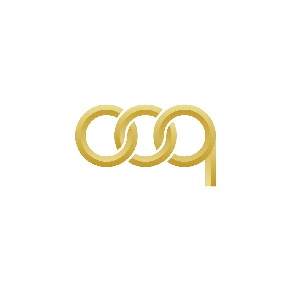 cartas ooq monograma logotipo Projeto vetor