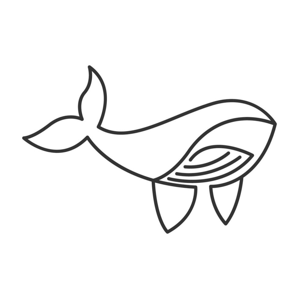baleia logotipo ícone Projeto vetor