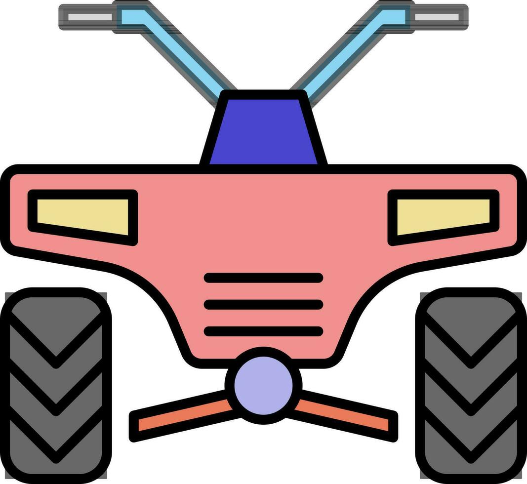 plano ilustração do quad bicicleta. vetor