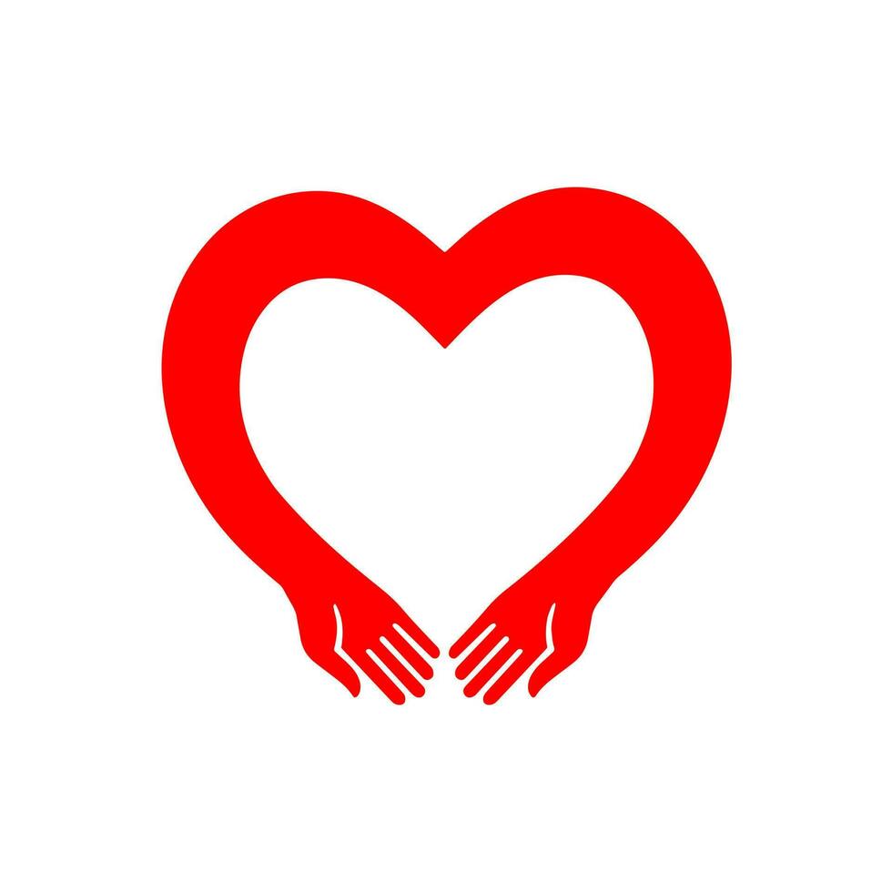 corações forma mão. corações forma mão para voluntariado, amor, bondade e amizade conceito vetor