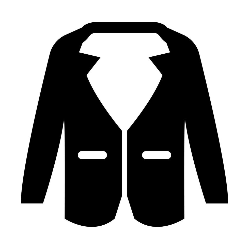 casaco glifo ícone Projeto vetor