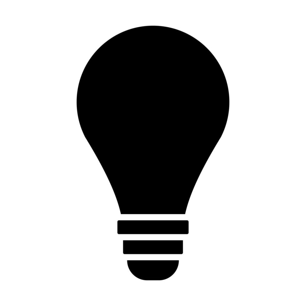 luz lâmpada glifo ícone Projeto vetor