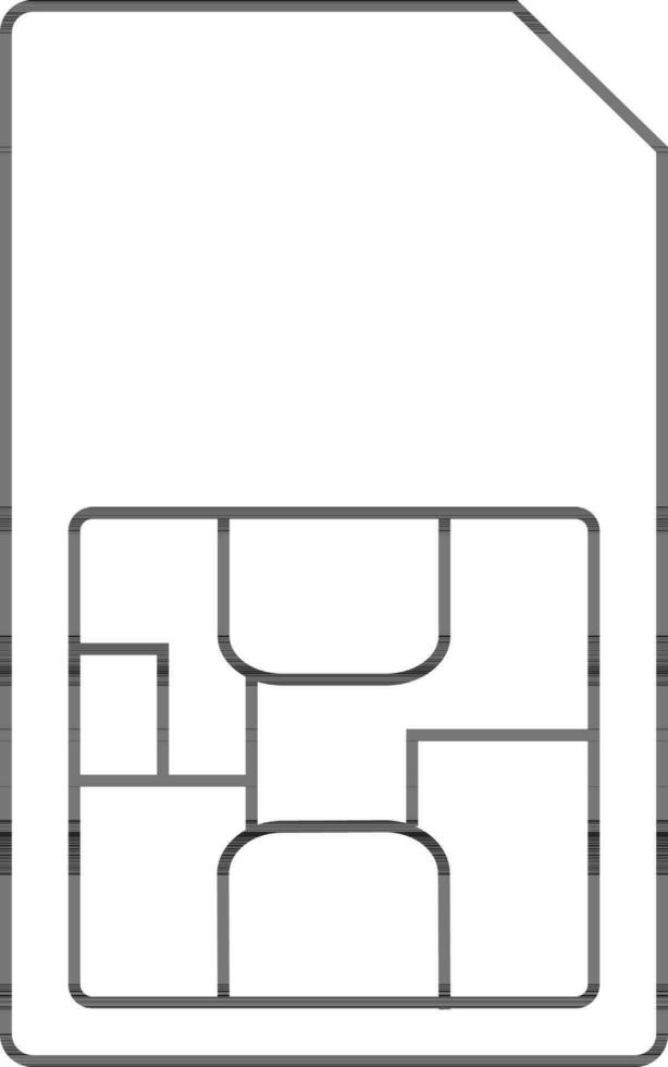 ilustração do sim cartão dentro plano estilo. vetor