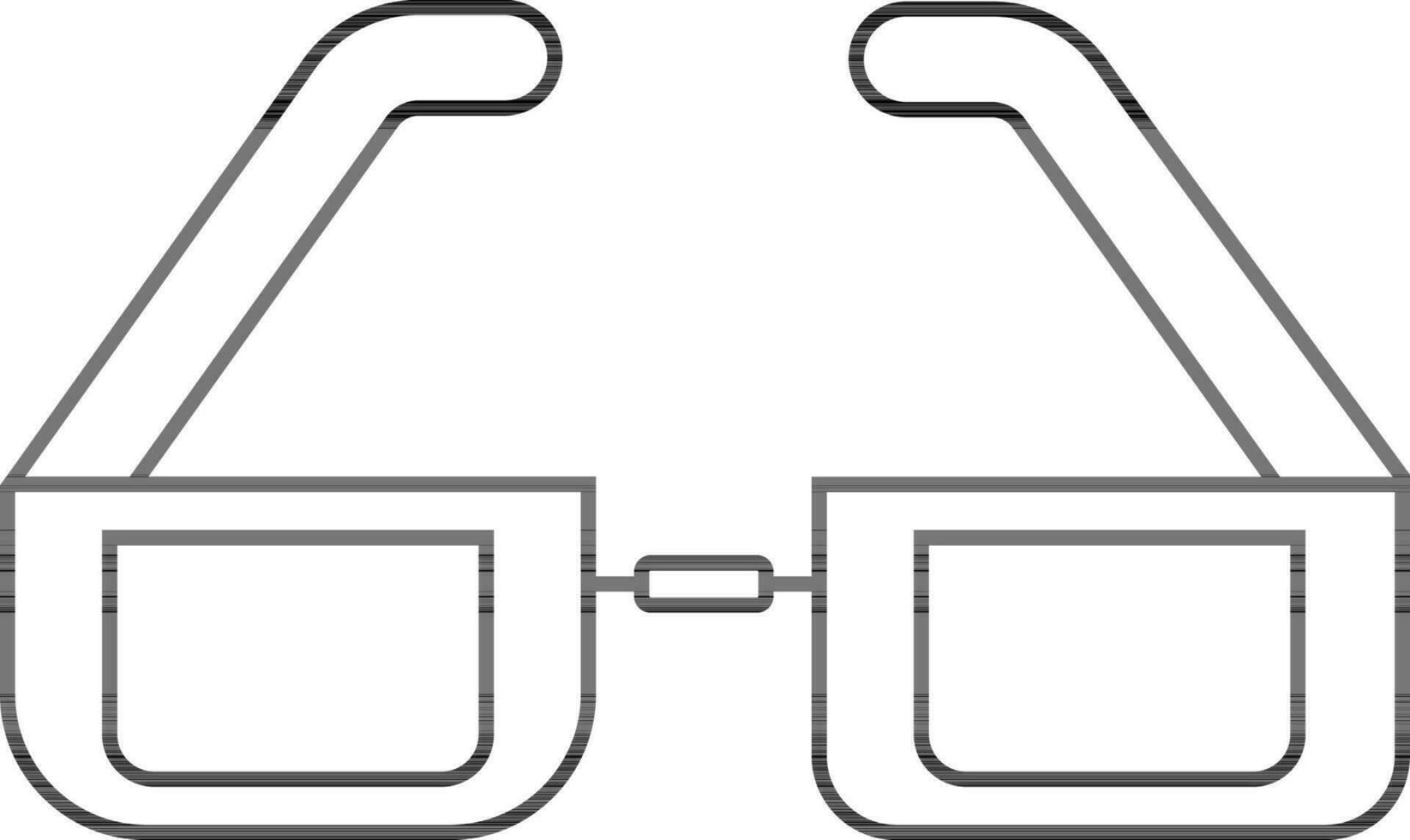 3d óculos ícone ou símbolo. vetor