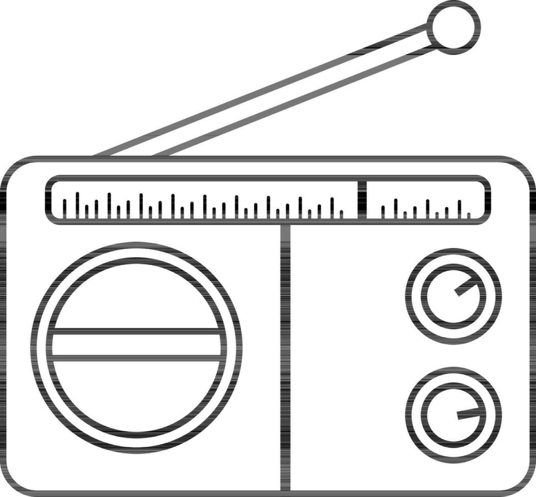 vetor placa ou símbolo do rádio.