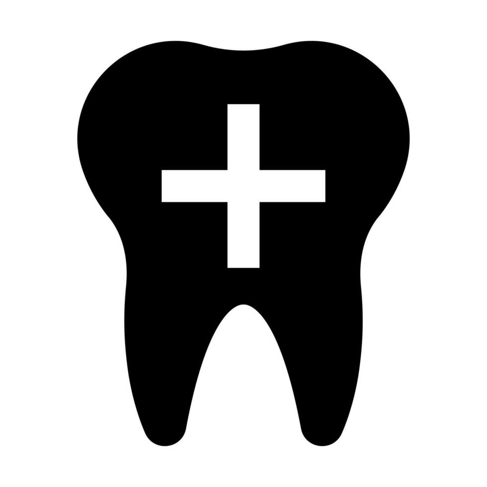 oral saúde glifo ícone Projeto vetor
