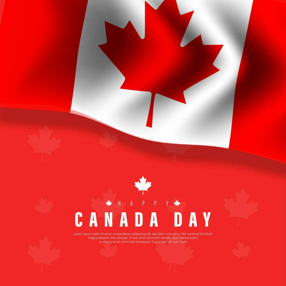 1º do julho, feliz Canadá dia, vetor ilustração