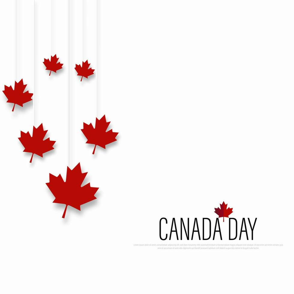 1º do julho, feliz Canadá dia, vetor ilustração