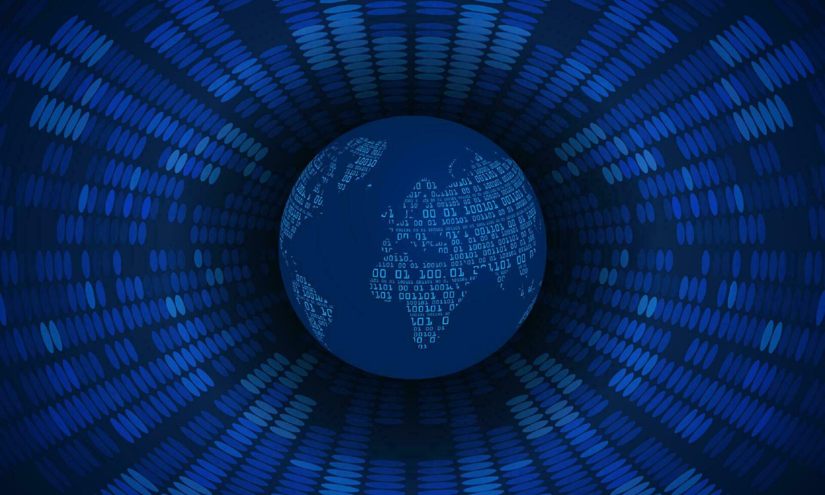 fundo de tecnologia de cibersegurança moderna com globo azul vetor