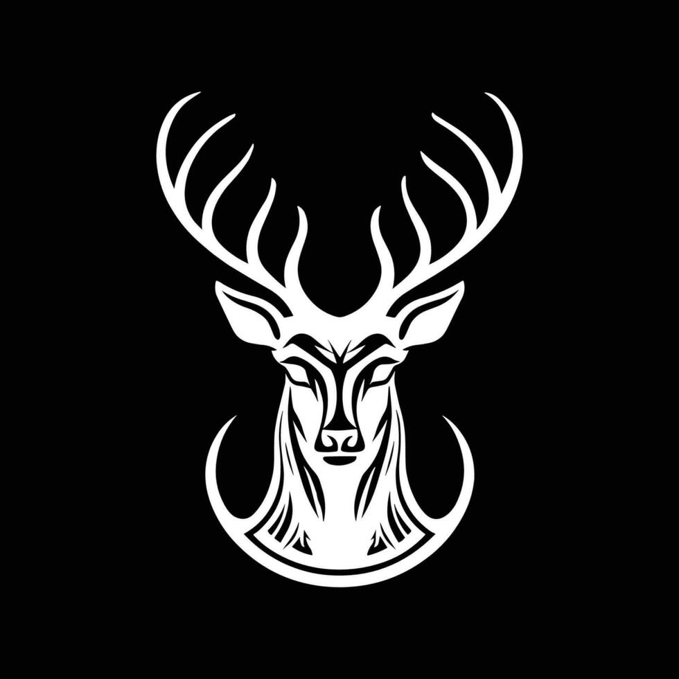 vetor de logotipo de design criativo de cabeça de veado