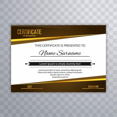 Modelo de certificado Premium prêmios diploma design de onda criativa vetor