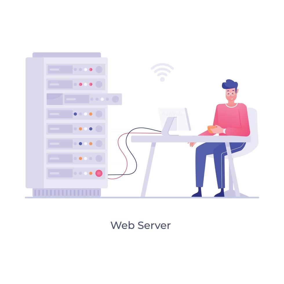 elementos de servidor web vetor