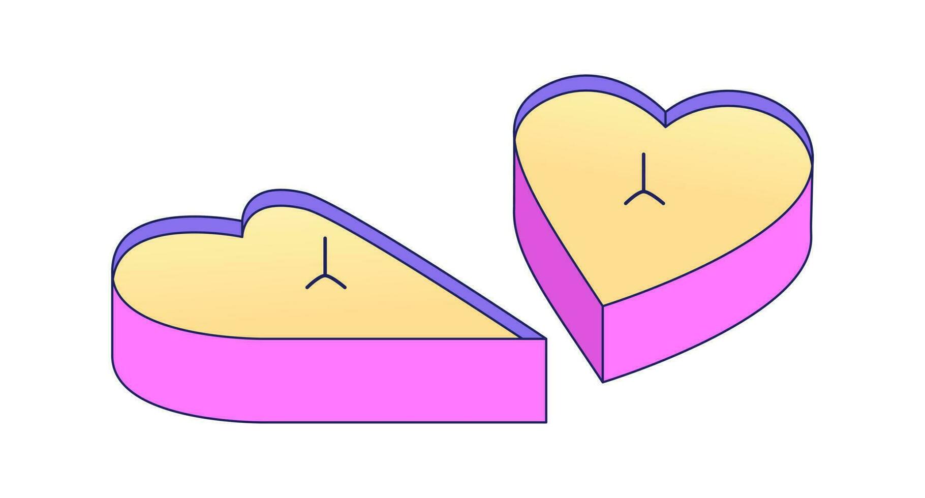 coração em forma velas plano vetor desenho animado ícone. romântico amar. dia dos namorados dia. editorial, revista local ilustração. colorida objeto isolado em branco. editável 2d simples desenho, gráfico Projeto