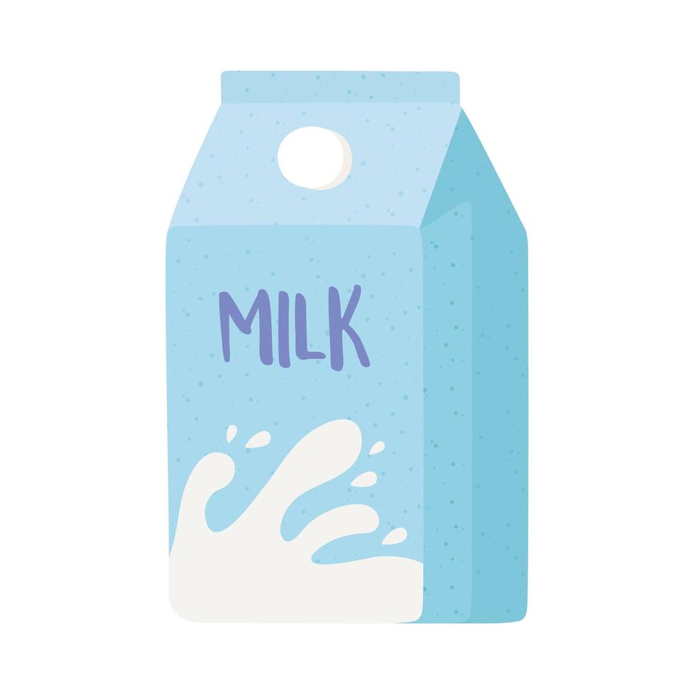 bebida caixa de leite vetor
