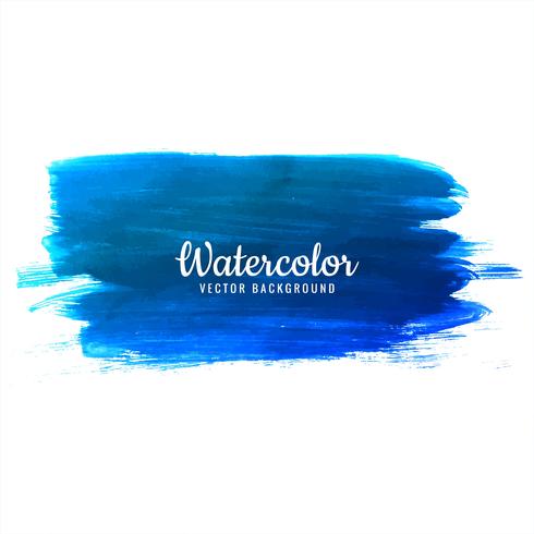 Mão desenhada design de traçado aquarela azul vetor