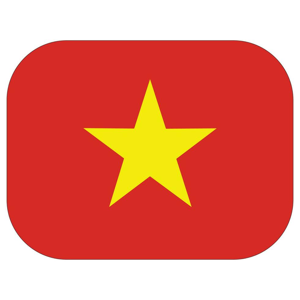 Vietnã bandeira. bandeira do Vietnã dentro forma. isolado vetor