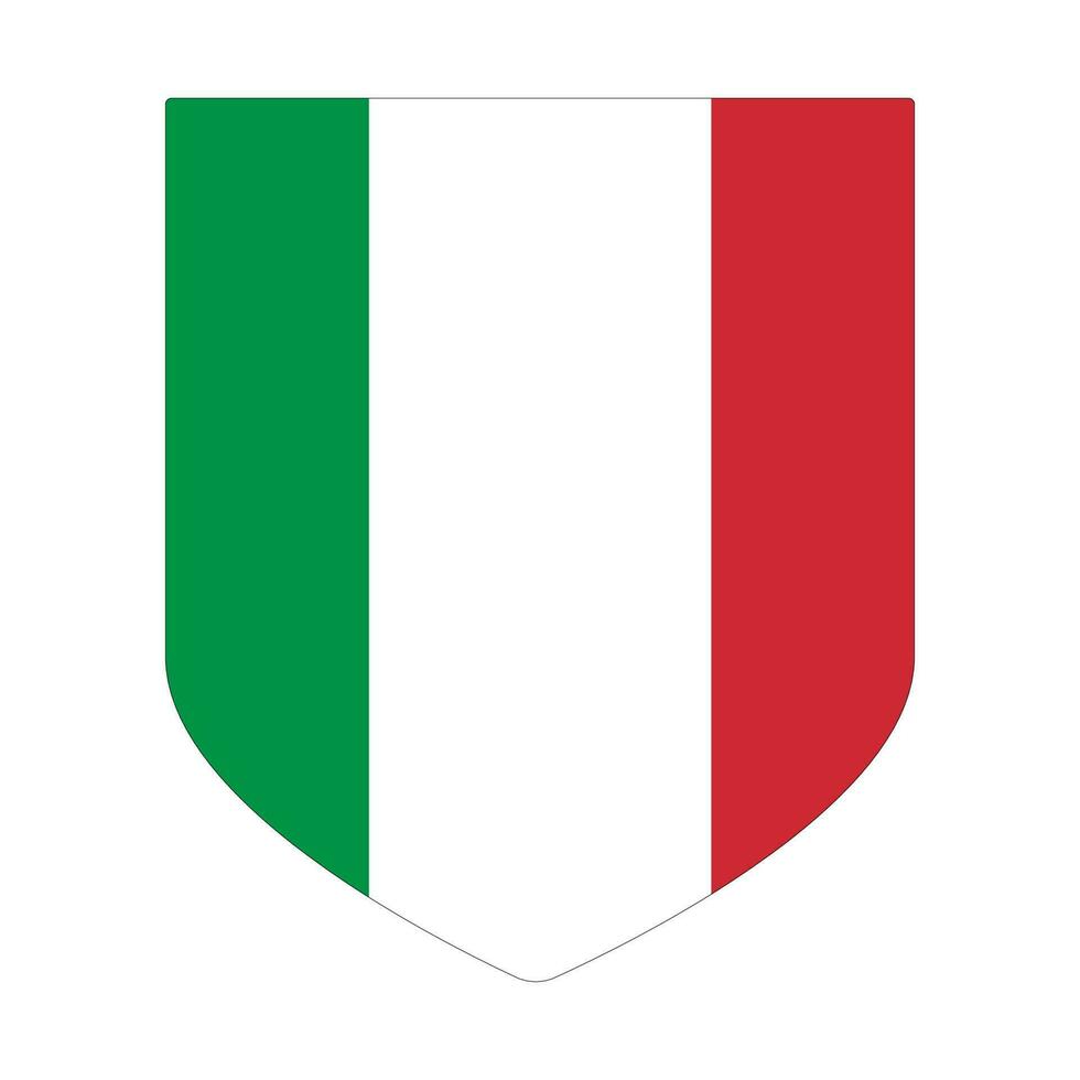 italiano bandeira dentro forma. bandeira do Itália dentro forma. vetor