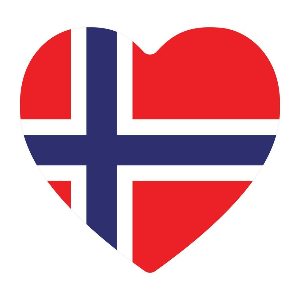 Noruega bandeira dentro forma. bandeiras do Noruega dentro forma. vetor