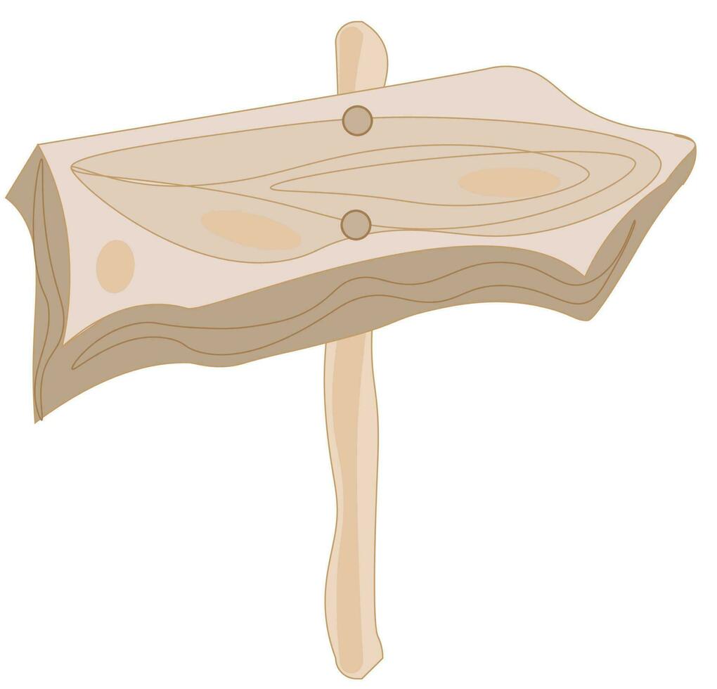 bandeira de madeira placa guias.ilustração para uma árvore. de madeira placa borda. vetor