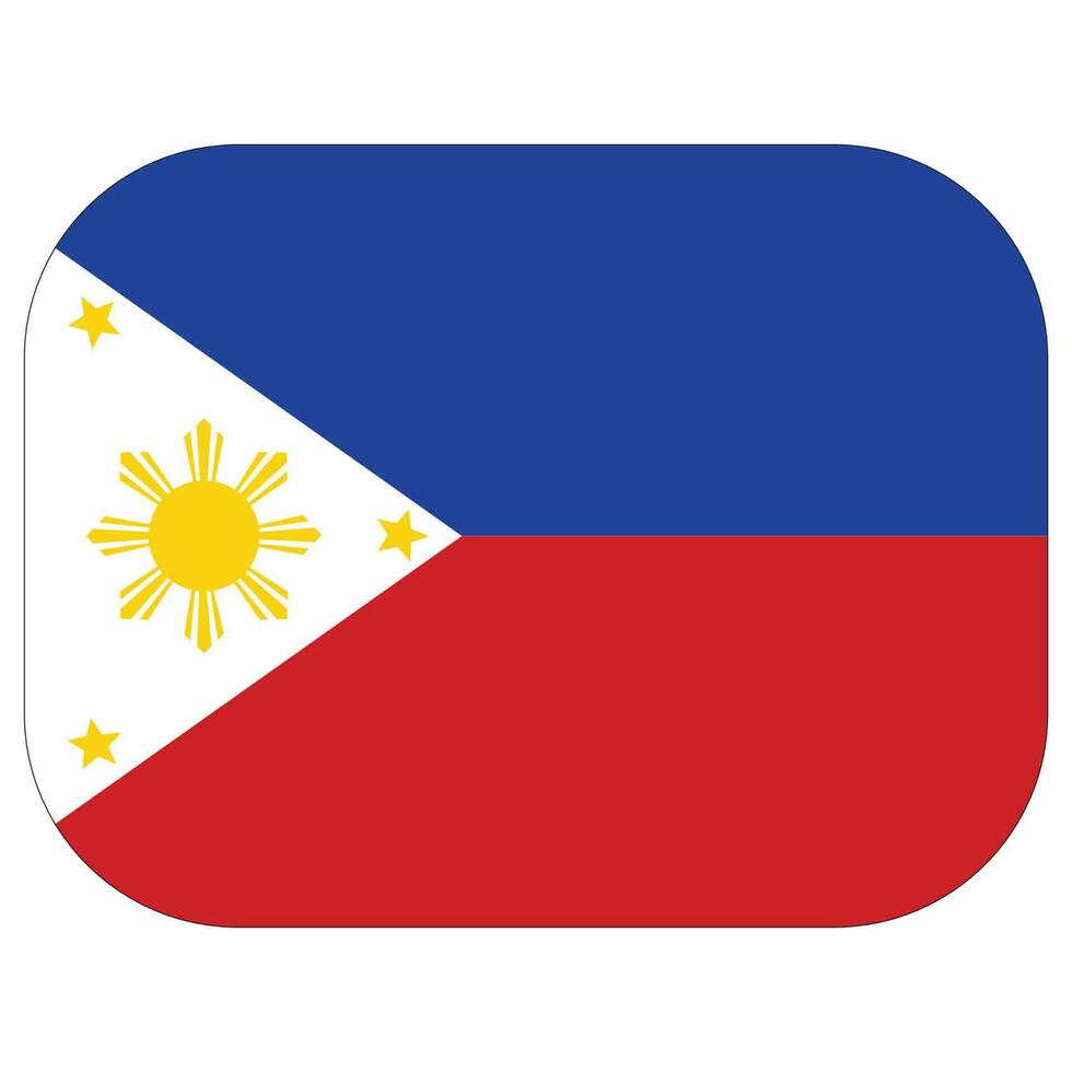 bandeira do Filipinas dentro forma. filipino bandeira dentro forma vetor