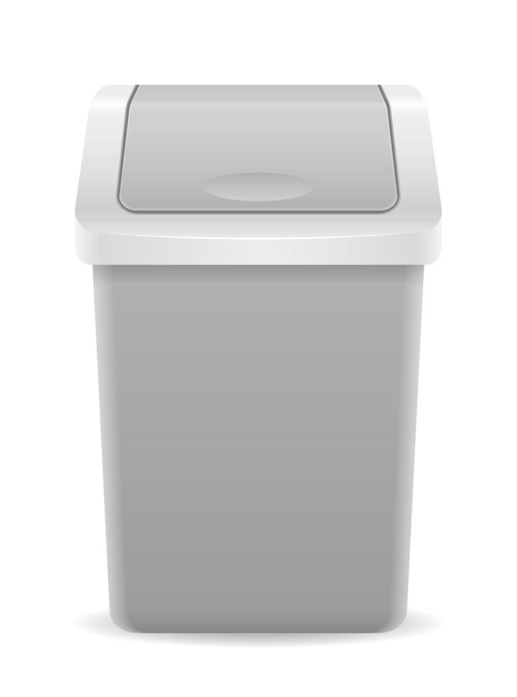 ilustração em vetor estoque reciclagem lixeira isolada no fundo branco