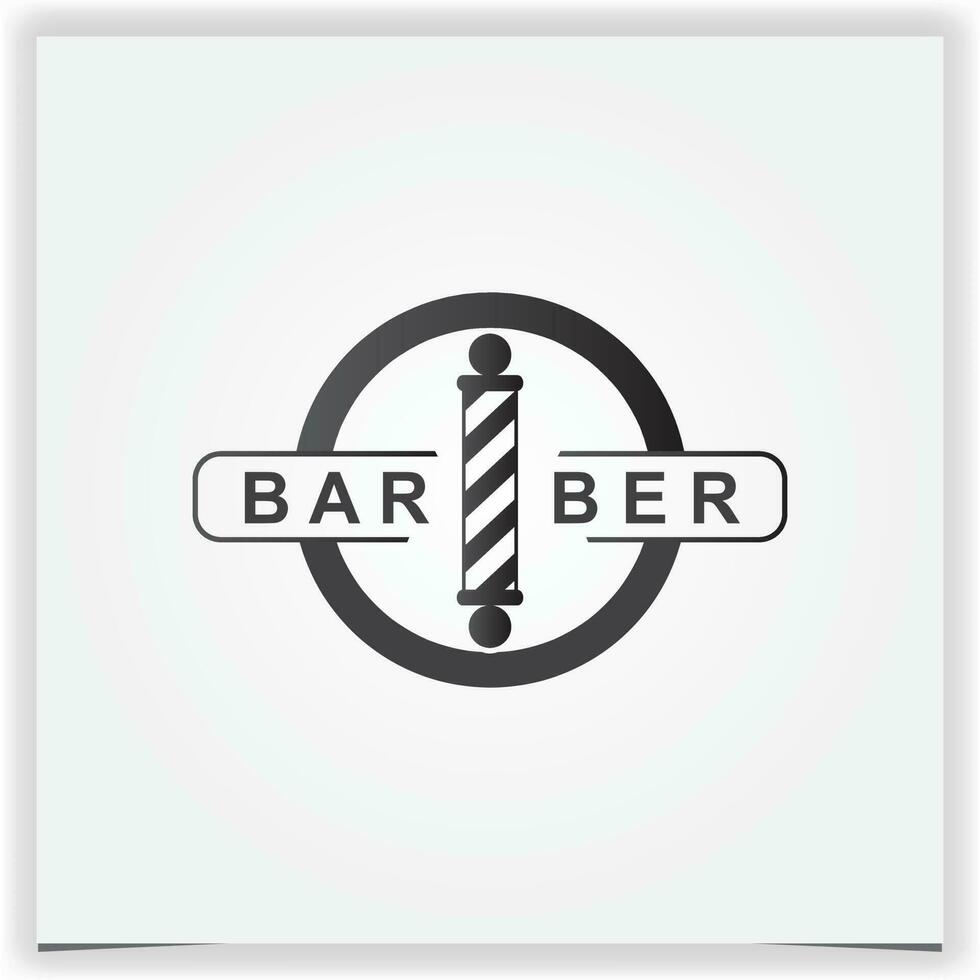 vetor barbearia logotipo Prêmio elegante modelo vetor eps 10