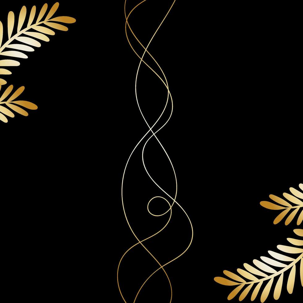 lindo fundo com dourado folhas vetor