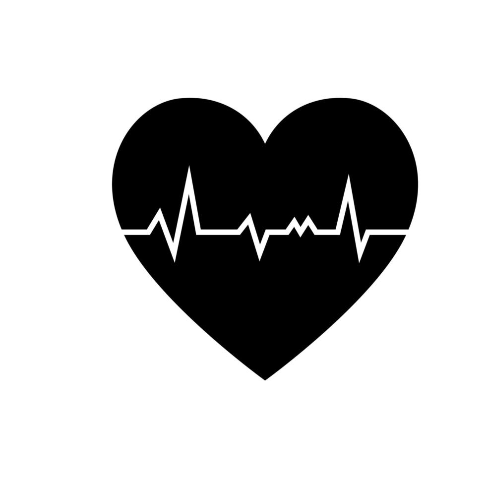 ícone de coração cardio vetor