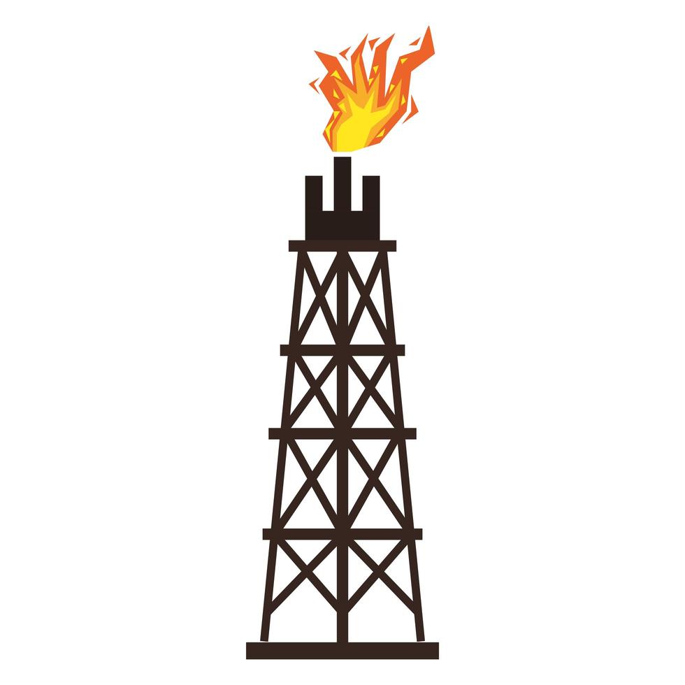torre da planta de óleo vetor