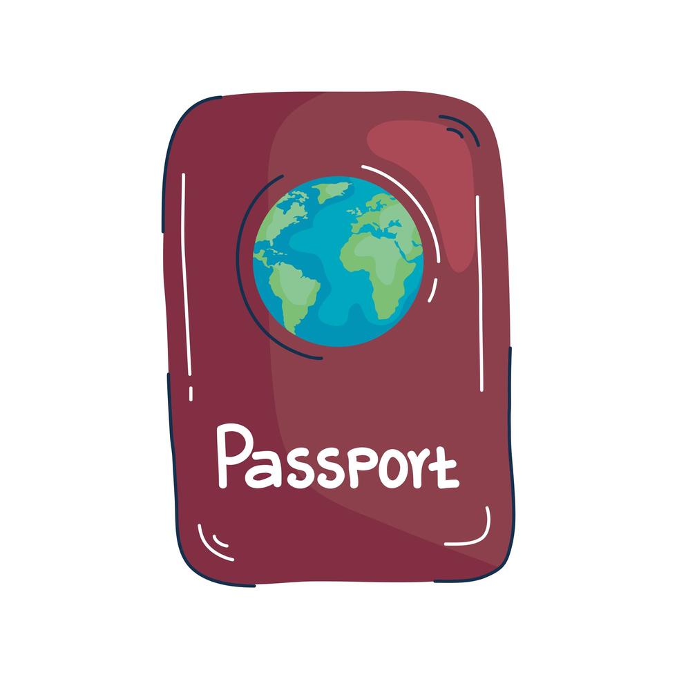 passaporte documento de viagem vetor