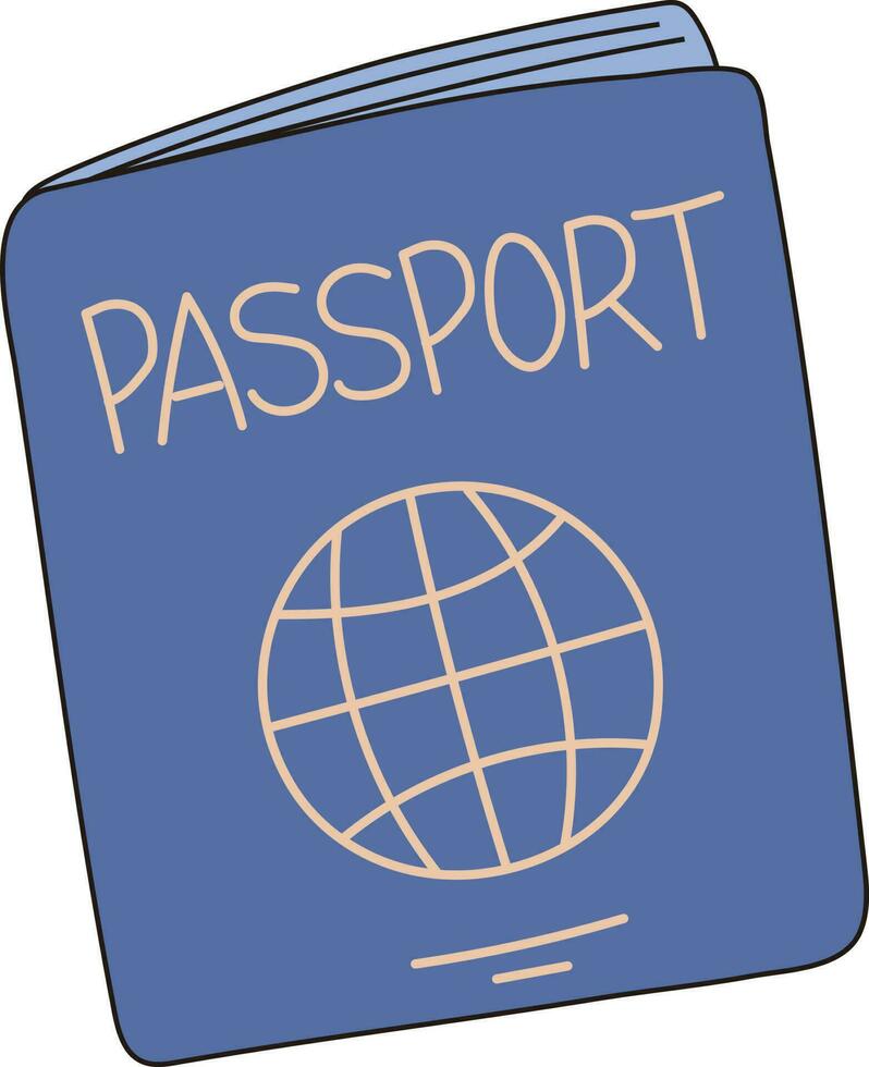 Passaporte viagem identidade documento CIA aérea bilhete embarque passar ilustração gráfico elemento arte cartão vetor