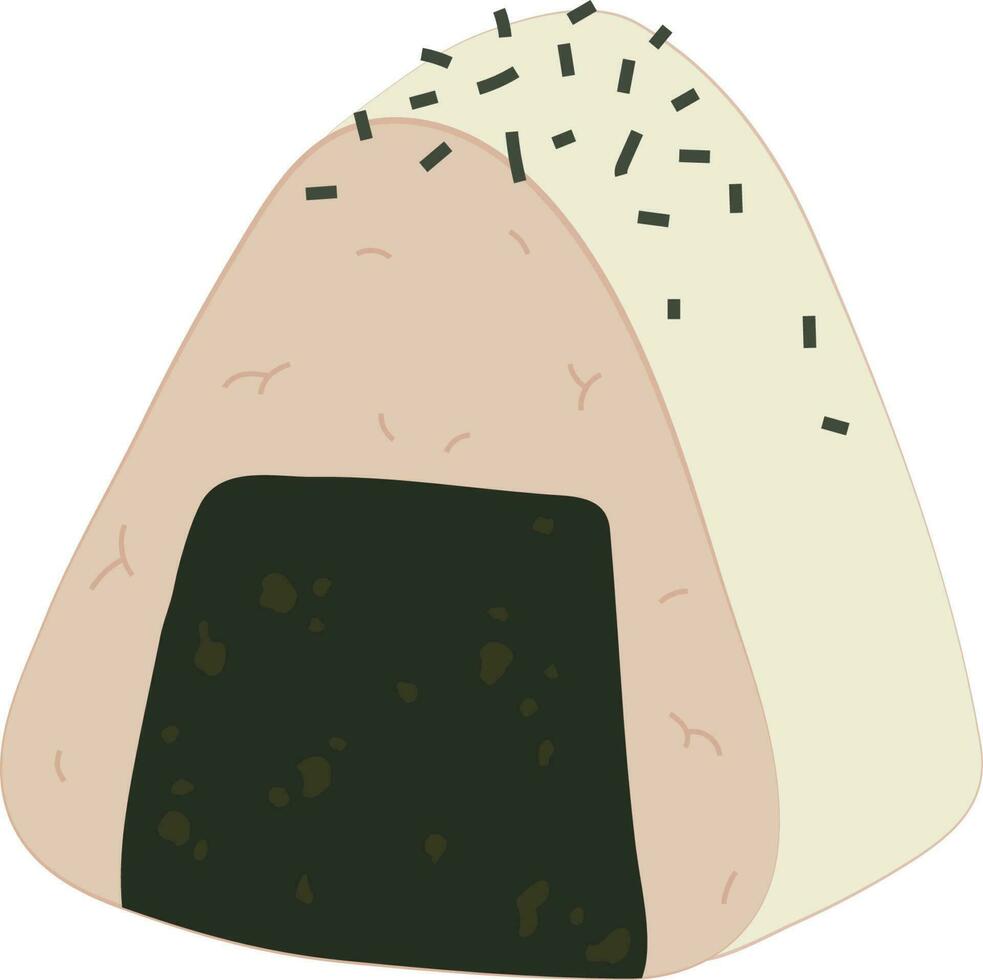 japonês onigiri arroz bola cozinha ilustração gráfico elemento arte cartão vetor