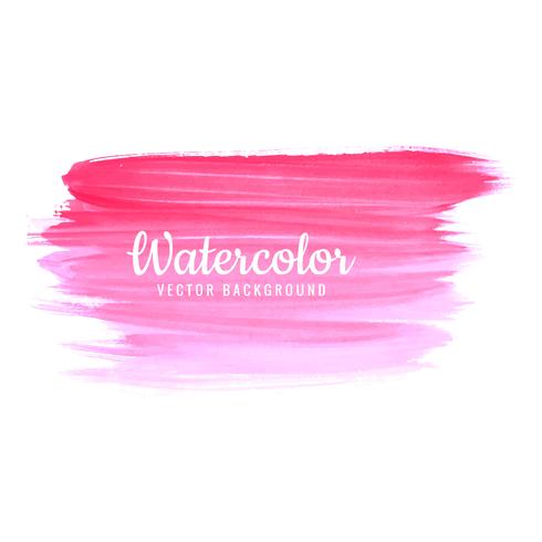 Mão desenhada aquarela golpe rosa design de sombra vetor