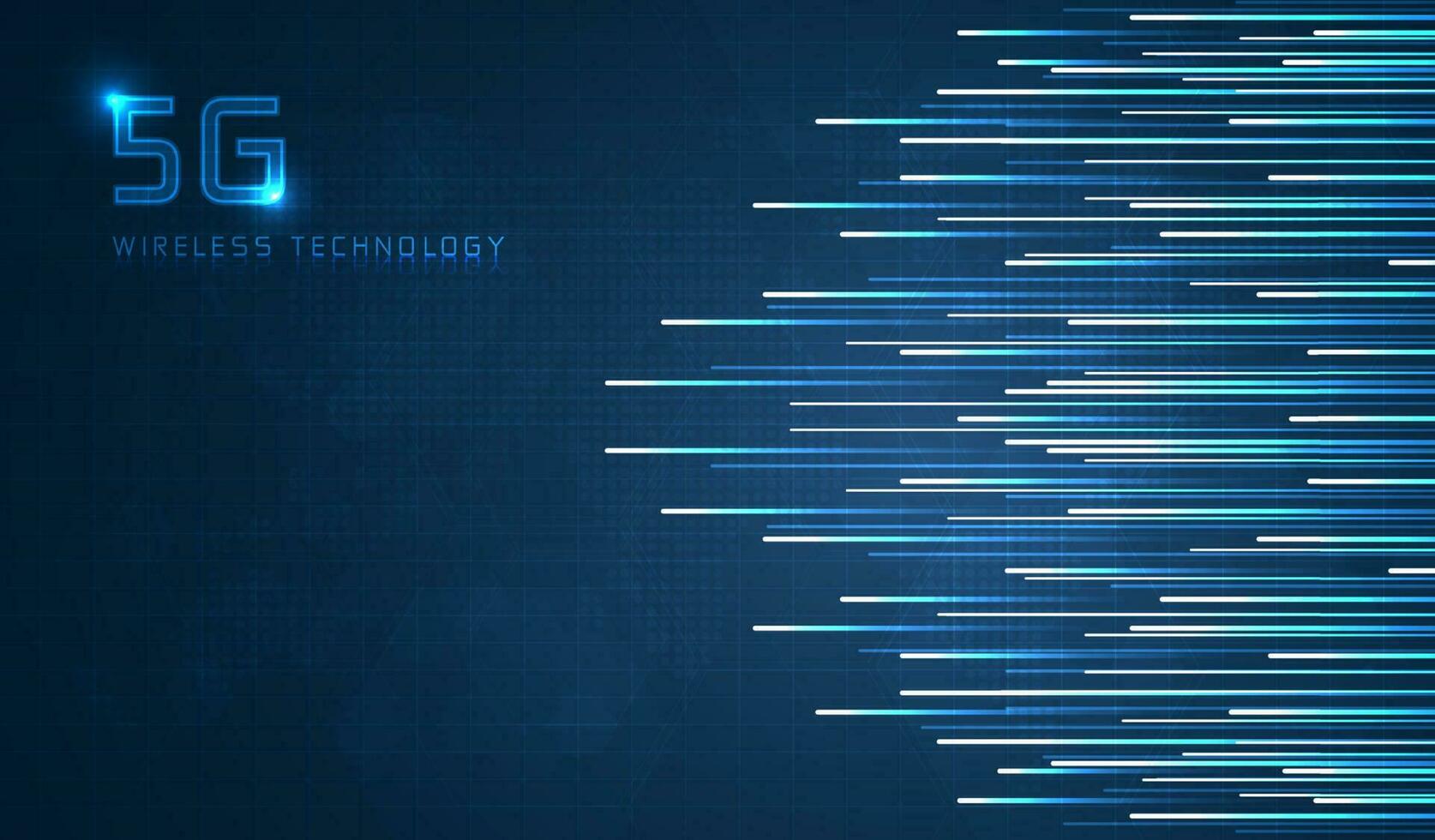 faixa de luz azul, fibra ótica, linha de velocidade, fundo futurista para transmissão de dados sem fio de tecnologia 5g ou 6g, internet de alta velocidade em resumo. conceito de rede de internet. projeto do vetor. vetor