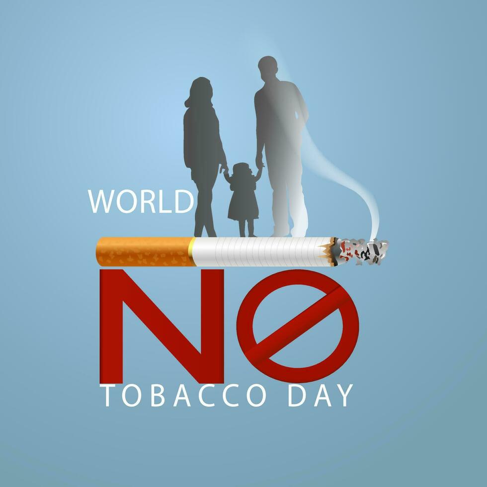 vetor gráfico do mundo não tabaco dia Boa para mundo não tabaco dia celebração. plano Projeto. folheto design.flat ilustração.