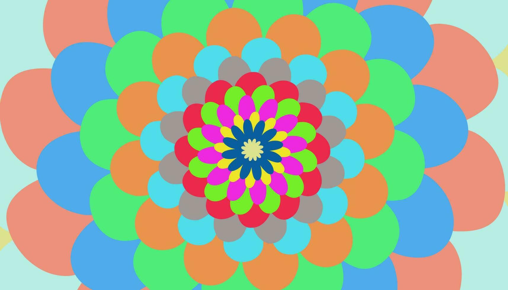 ilustração do mandala fundo com multicolorido motivos vetor