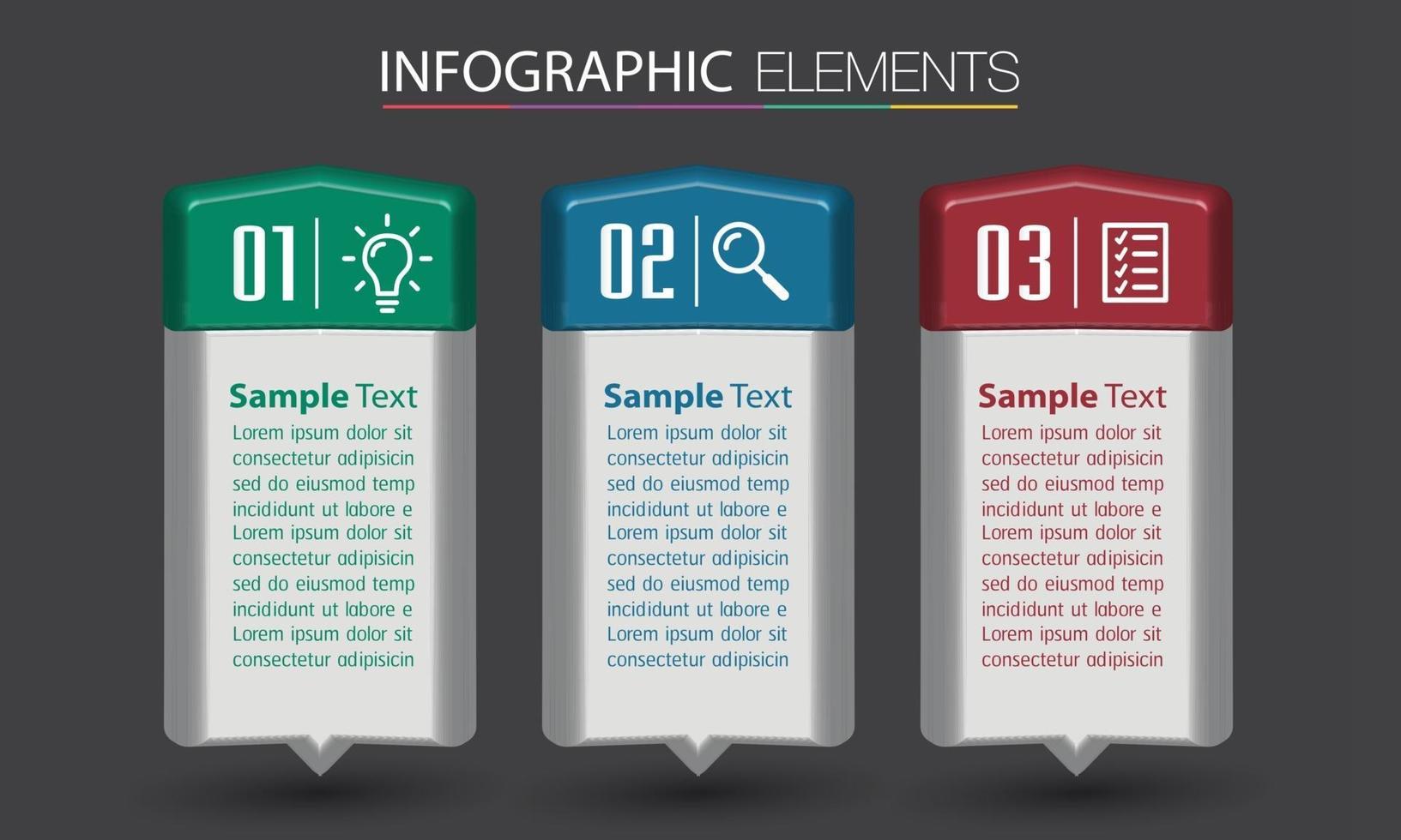 infográficos modernos de banner de modelo de caixa de texto vetor