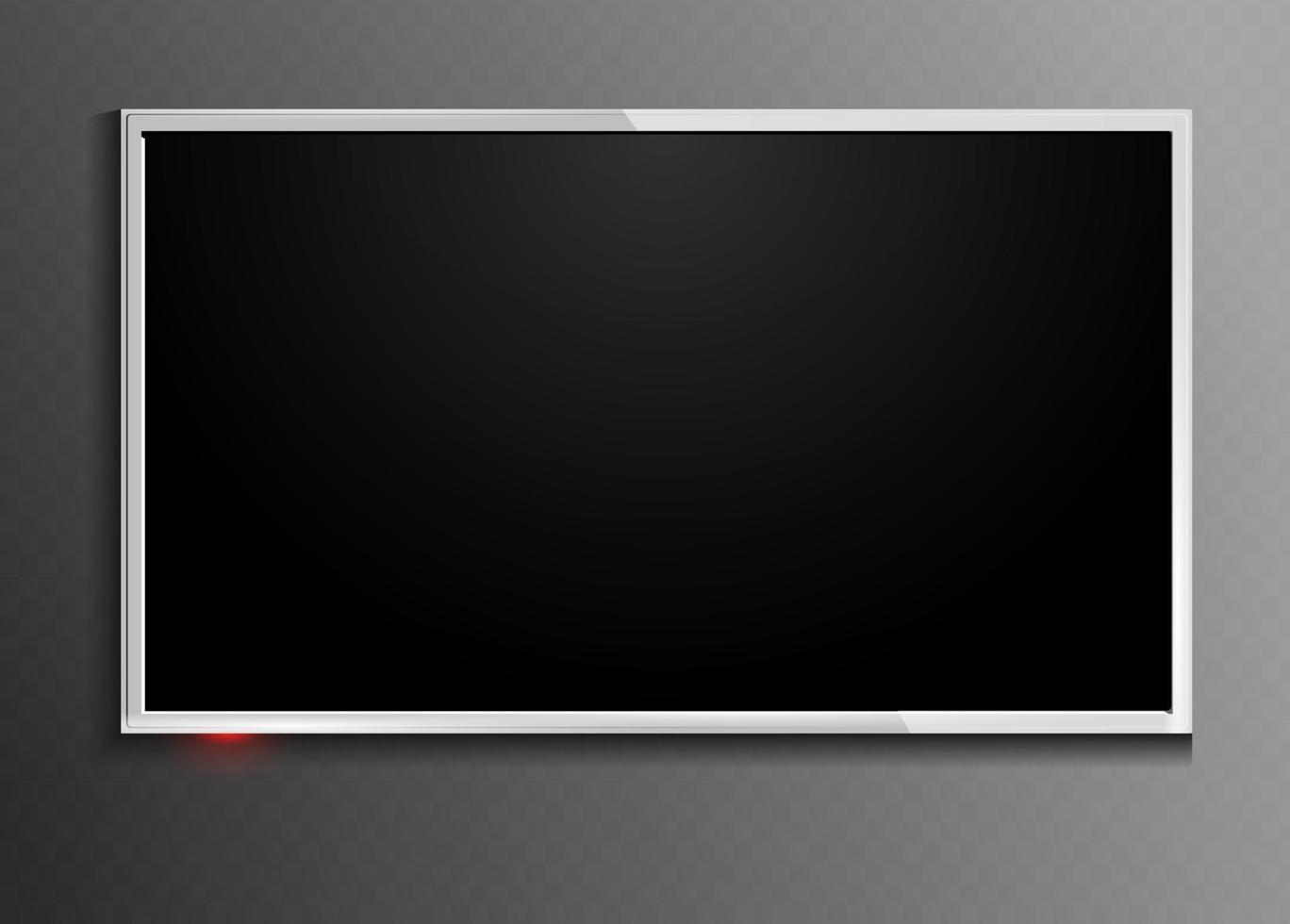 display de monitor branco representa o conceito de entretenimento ilustração vetorial de maquete de display de monitor 3d em branco vetor