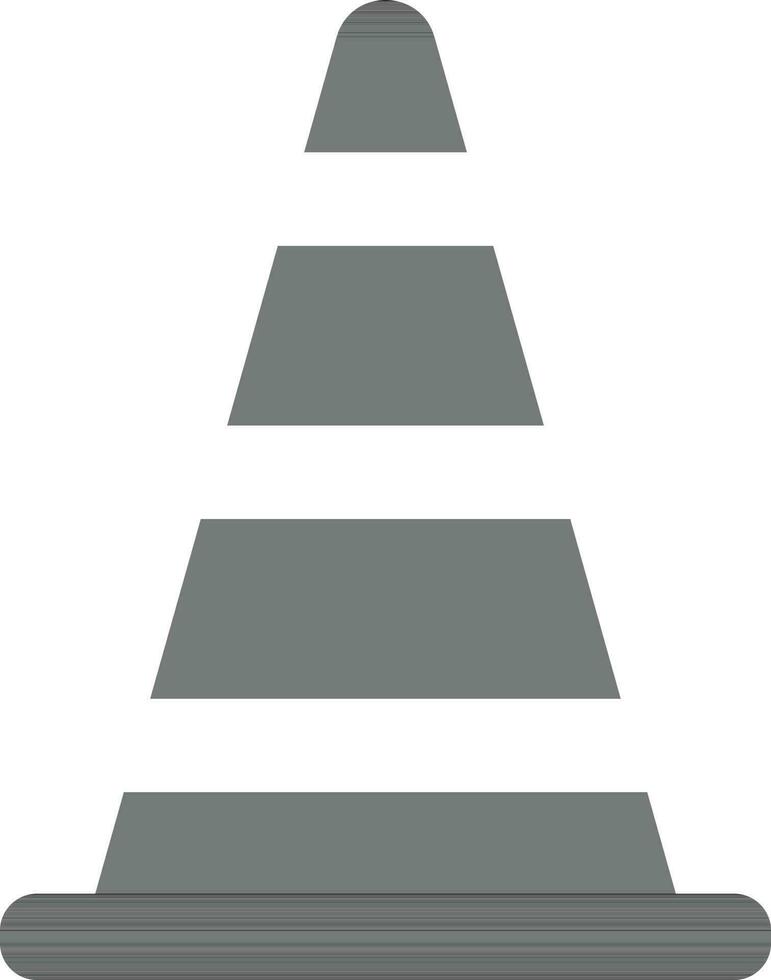 ilustração do tráfego cone ícone dentro plano Projeto. vetor